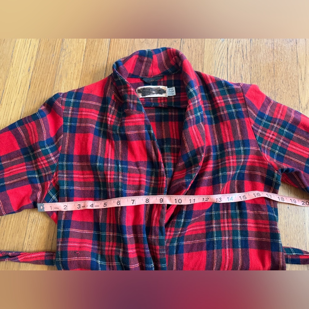 70s Vintage Pendleton Red Wool Robe Sz M - Picture 11 of 12